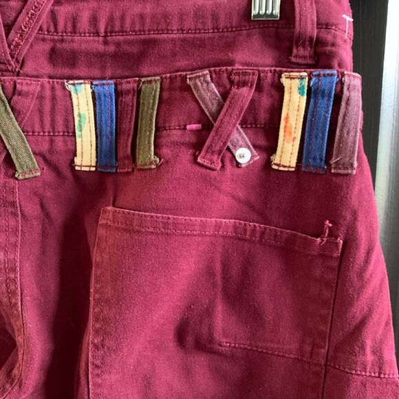 RHP POP ART! UP!SMILE Double Waist Unique Smiley Pants Jeans | Medium - Picture 2 of 12